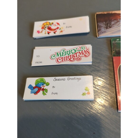 Christmas Gift Tag Package Mixed Lot Hallmark Unbranded Vintage Religious Santa - Picture 2 of 6